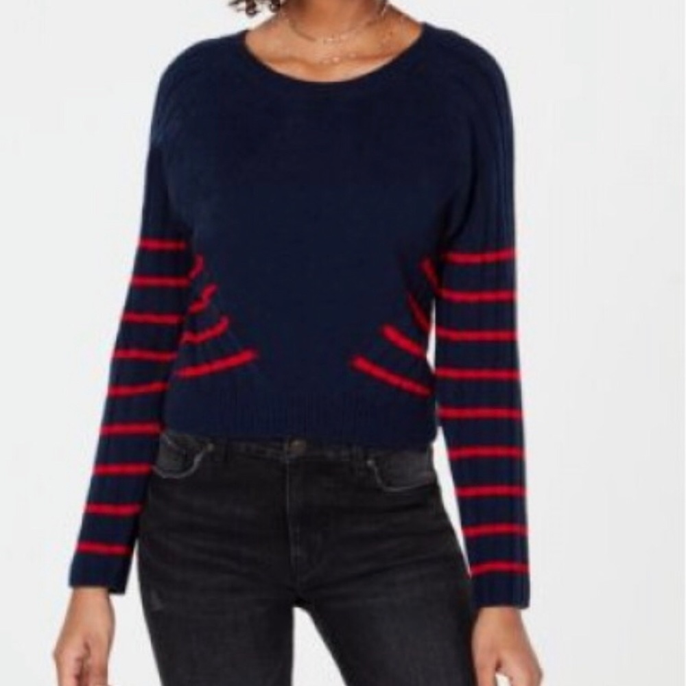 Planet Gold Sweater | Navy Blue and Red | Size L